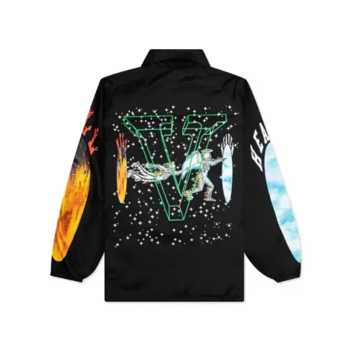 Vlone X Saint Michael Skull Coach Jacket