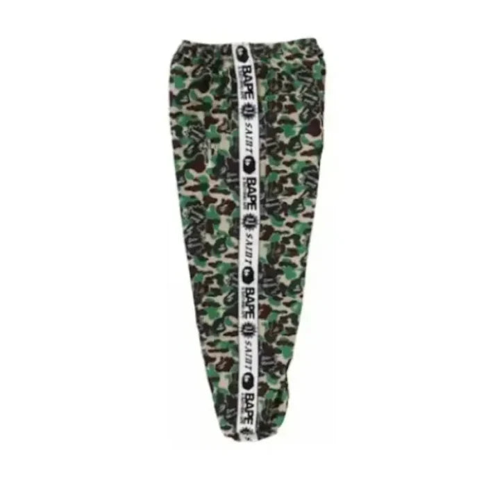 Green BAPE x Saint Mx Camo Track Pants