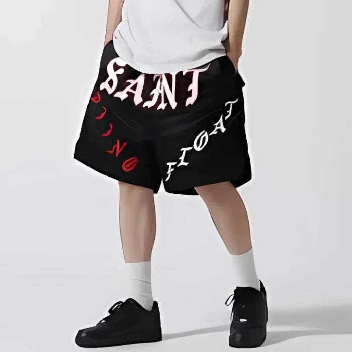 Saint White Logo Shorts