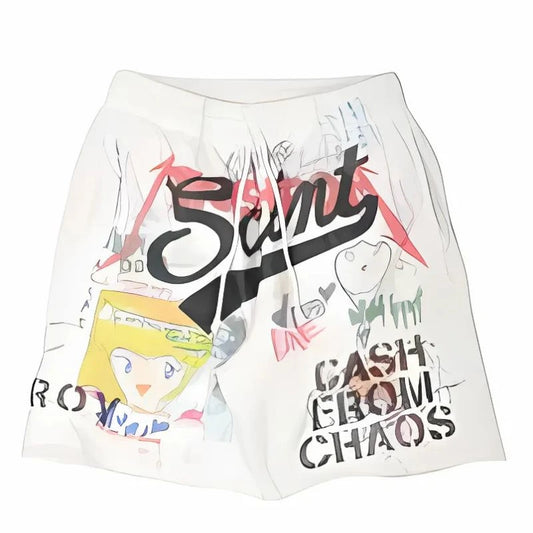 Saint Black Logo Shorts