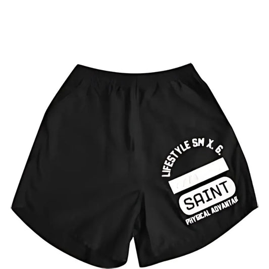 Saint White/Black Shorts